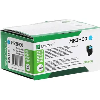 Originální azurový toner Lexmark CS417, CS517, CX417, CX517 (71B2HC0)