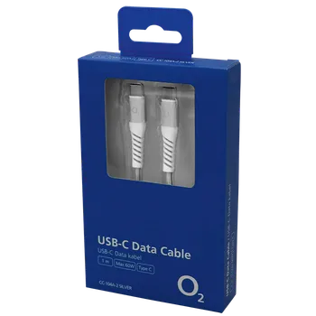 O2 kabel USB-C 1m stříbrná
