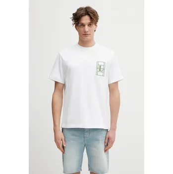 Pánské oblečení Bavlněné tričko Lacoste, L, bílá, 00X