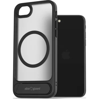 Pouzdro na mobilní telefon AlzaGuard Matte Case with Stand Compatible with MagSafe for iPhone 7 / 8 / SE 2020 / SE 2022 černý
