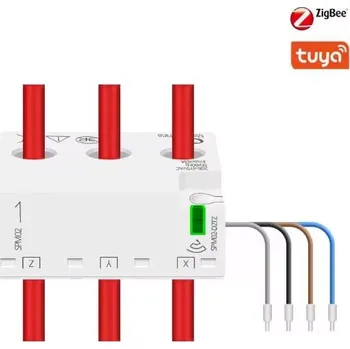 MXM Třífázový obousměrný měřič spotřeby energie, 63 A, 110–240 V, Tuya, ZigBee