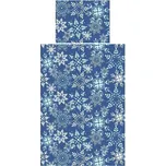 Dadka Povlečení krep 140 × 200 cm, 70 × 90 cm, Snowflakes šedomodré