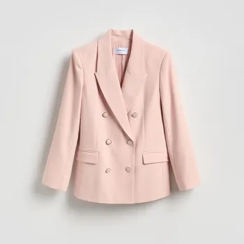 Dámské sako Reserved - Sako dvouřadé - pastelově růžová - 147IS-03X - 147IS-03X-XXL