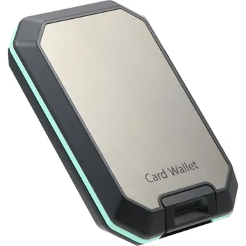 Peněženka Pánská kompaktní peněženka 8 x 7 x 3 cm Polykarbonát Letecký hliník Syntetika RFID ochrana Klipové otevírání na tlačítko