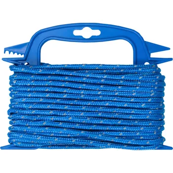 Lany CONNEX PP Lano pletené 16pramenné, 4 mm × 20 m, reflexní modrá, navíječ DY2701855