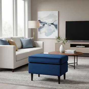 Taburet Signal Taburetka RON VELVET modrá