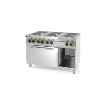 Sporák Elektrický sporák 6-plotýnkový s elektrickou troubou, 18,6 kW, 400 V | HENDI 226247