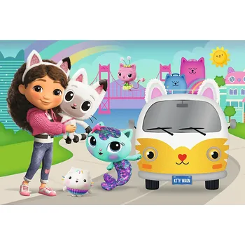 Dětské zboží TREFL Puzzle Gábinin kouzelný domek: Gábina a kočičí dobrodružství 60 dílků