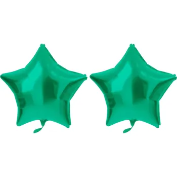 FOLAT Balón foliový - hvězda, matná zelená , 48 cm, 2 ks
