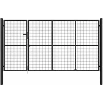 brána Zahradní brána ocelová 350 x 175 cm antracitová IM_144326