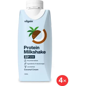 Nápoj pro sportovce Vilgain Protein Milkshake 4 x 330 ml coconut cream
