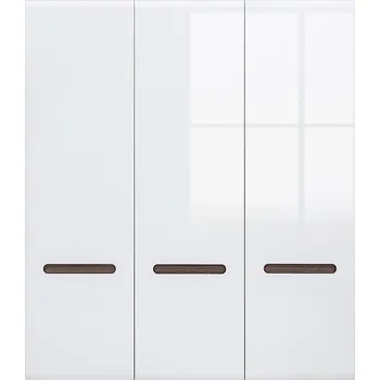 Šatní skříň Black Red White Azteca Trio SZF3D/21/18 (bílá + lesk bílý) Bílý lesk,Wenge magia