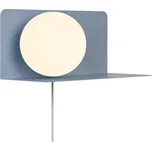 NORDLUX Nástěnná lampička s poličkou Lilibeth, 150 × 160 mm, E14, modrá