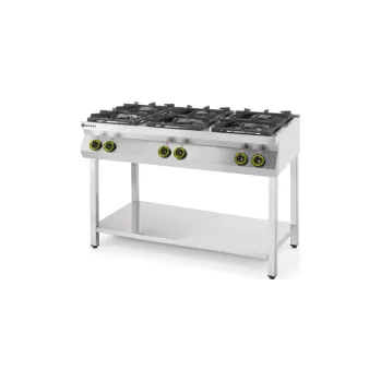Sporák Plynový sporák 6-hořákový, 28,5 kW | HENDI 226094