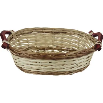 Truhlík Košík oválný bílý P2408/2