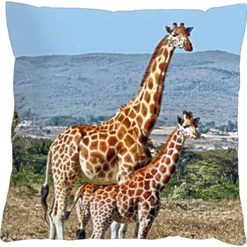 Povlečení 4sleep Povlak na polštář 40 × 40 cm, na zip velur - Žirafy