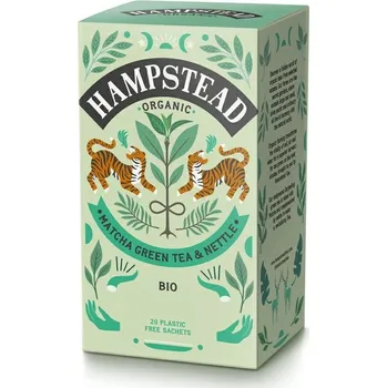 Čaj Hampstead Tea BIO Zelený čaj Matcha a kopřiva 20 ks