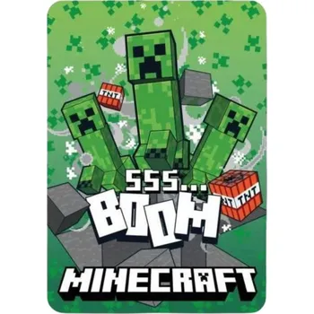 Dětská deka Mister Licence Flísová deka Minecraft boom 100 × 140 cm
