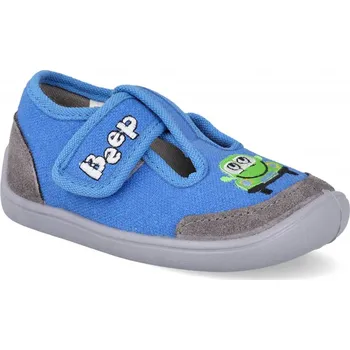 Dívčí bačkory Barefoot dětské přezůvky 3F - Elf Texas auto modré Velikost: 24