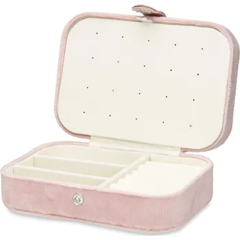Šperkovnice Giftdecor Šperkovnice Velvet 11,5 × 16,2 × 6 cm, růžová