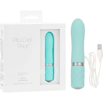 Vibrátor Pillow Talk Flirty - akumulátorový tyčový vibrátor (tyrkysový)