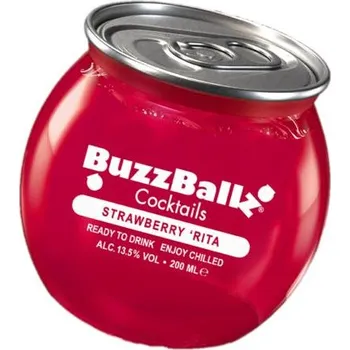 Míchaný nápoj BuzzBallz Cocktails Strawberry Rita 0,2 l 13,5 %