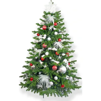 LAALU Vánoční stromek zdobený - POLÁRNÍ ČERVENÁ II, 213 ks ozdob, 300 cm