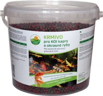 Proxim krmivo pro Koi kapry a okrasné ryby 5l 6mm barevné plovoucí granule