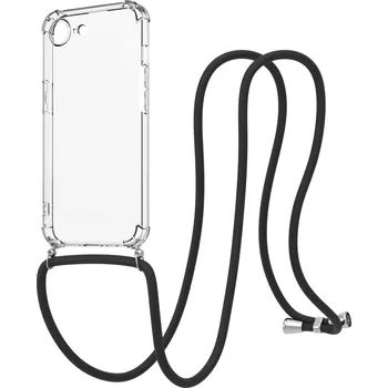 Pouzdro na mobilní telefon AlzaGuard Luxe Lanyard Case pro iPhone 16e černý