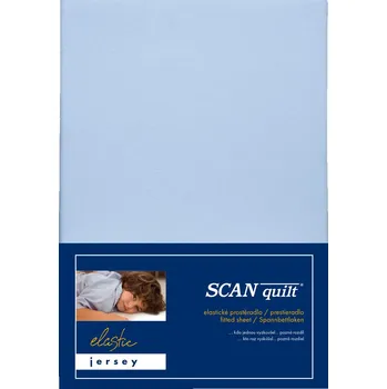 Prostěradlo SCANquilt Dětské prostěradlo Jersey Elastic Lycra světle modré 70 × 140 cm