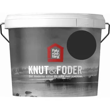 barva a nátěr na dřevo Falu Rödfärg Knut & Foder 3 l Černá