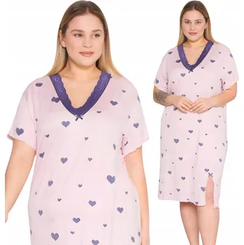 Dámská noční košile KOŠILE NOČNÍ DÁMSKÁ VISKÓZA VELKÁ PLUS SIZE ELEGANTNÍ POHODLNÁ 5XL