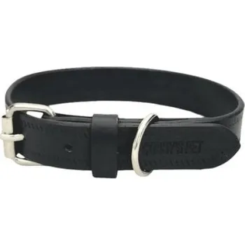 Obojek pro psa Cobbys Pet Obojek z pravé kůže černý 40cm × 2,5cm