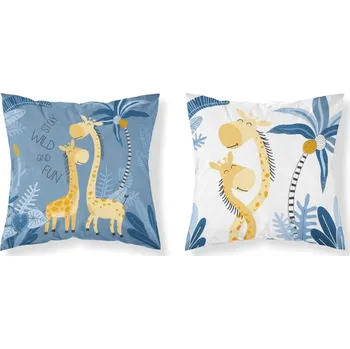 Povlak na polštářek Povlak na polštář 40x40 Kamarádi z džungle modrý Detexpol 019 A