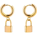 franco bene Náušnice se zámkem - pozlacené