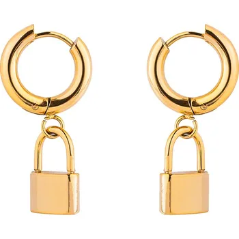Náušnice franco bene Náušnice se zámkem - pozlacené
