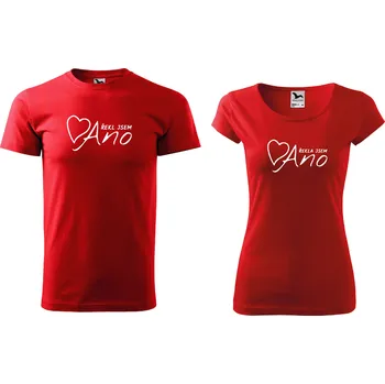 Svatební trička řekl/a jsem ano Barva: Petrolejová, Velikost dámského trička: S, Velikost pánského trička: M