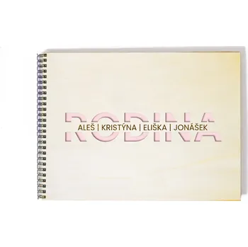 Fotoalbum Rodinné fotoalbum typografické Barva: Růžová