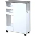 Kesper Regál do výklenku s odpadkovým košem, bílý melamin