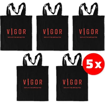 Vigor Eco - Friendly Shopping Bag Black 5 ks - taška