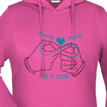 Dámská mikina Mikina Pro páry | Párová mikina pro ni Ruce nekonečno