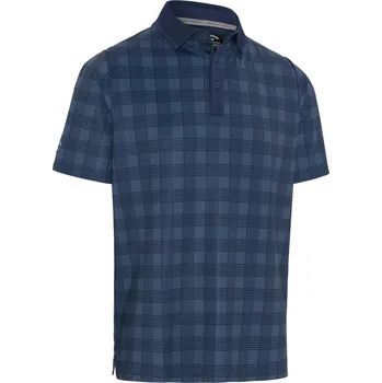 Pánské tričko CALLAWAY Chev Plaid print pánské tričko modré Velikost oblečení: L + Dárková krabička týček