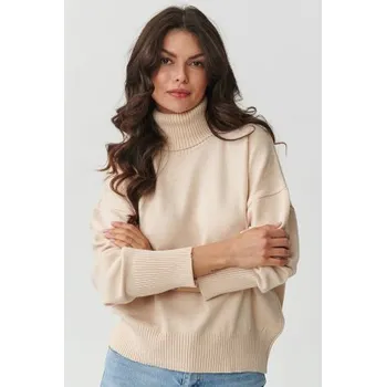 Dámský svetr Dámský svetr Makadamia S165 krémový Krémová One size