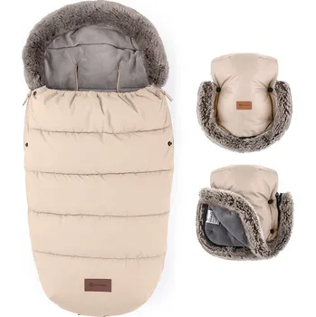 Fusak PETITE&MARS Set Fusak Comfy 4v1 + rukavice na kočárek Furry Rose Petal