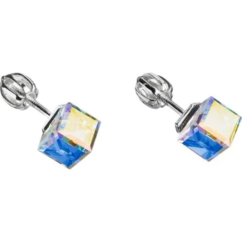 Náušnice EVOLUTION GROUP 31030.2 krystal kostka (Ag925/1000, 2,0 g)