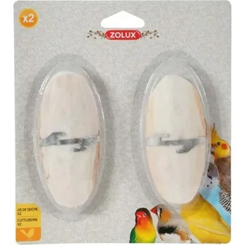 Pro ptáka Zolux sépiová kost s držákem 2 ks