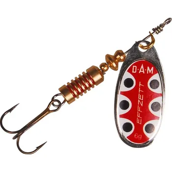 Umělá nástraha Effzett Standard Spinner, 2 × 12 g Velikost 5 Silver Black Dot