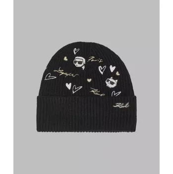 Čepice Karl Lagerfeld dámská zimní čepice KARL ICONS univerzální