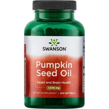 Doplněk stravy Swanson Pumpkin Seed Oil (Olej z dýňových semínek) 1000 mg, 100 softgelových kapslí