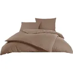 TipTrade Bavlněné jednobarevné povlečení 140 × 200 + 70 × 90 cm - Color světle hnědé